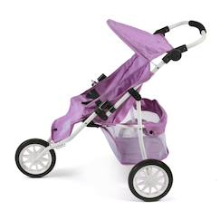 Jouet-Poupons et poupées-Poussette jogger 3 roues pour poupons jumelles