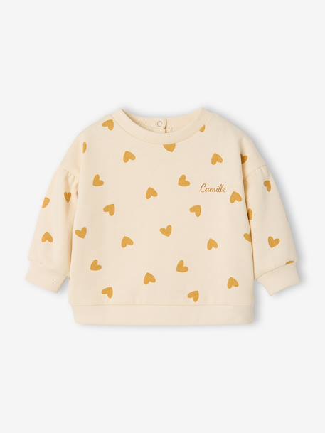 Sweat-shirt imprimé motif léopard taupe+vanille 12 - vertbaudet enfant 