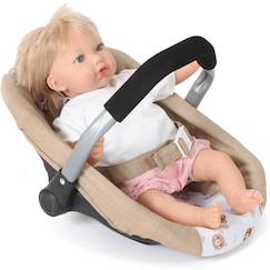 Jouet-Poupons et poupées-Siège auto pour poupées beige avec oursons