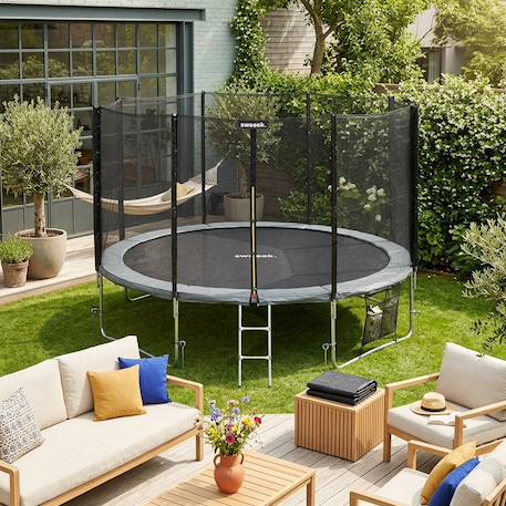 Trampoline 430cm avec pack d'accessoires venus xxl Gris 1 - vertbaudet enfant 