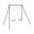 Portique balançoire double en métal, 2 places, noir et vert, acier, l 217 x p 153 x h 195 cm Noir et vert 2 - vertbaudet enfant 