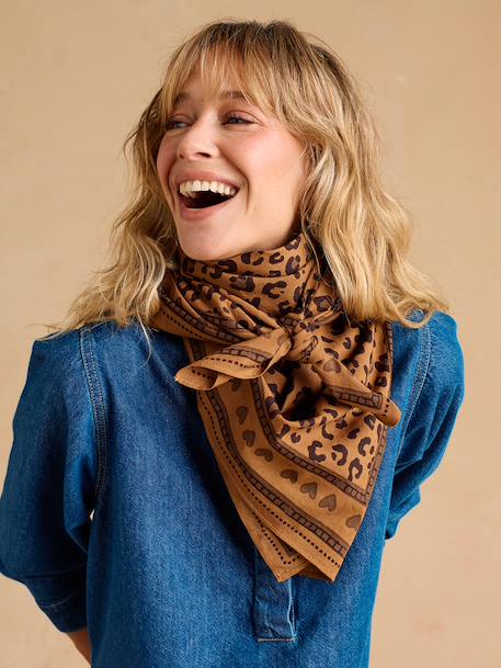 Foulard léopard carré beige 8 - vertbaudet enfant 