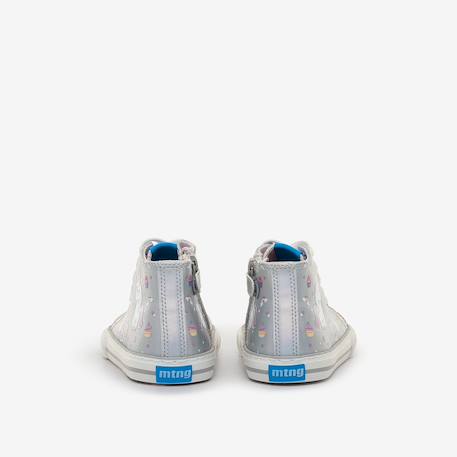 Sneakers filles synthétique fermeture éclair barefoot Grey+White 5 - vertbaudet enfant 