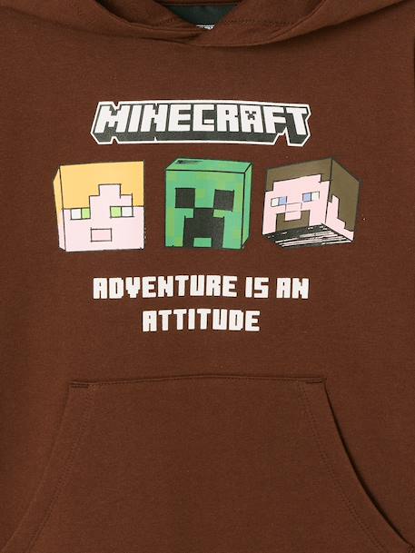Sweat à capuche Minecraft garçon chocolat 3 - vertbaudet enfant 