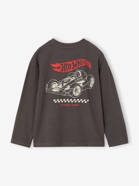 T-shirt manches longues Hot Wheels garçon gris 2 - vertbaudet enfant 