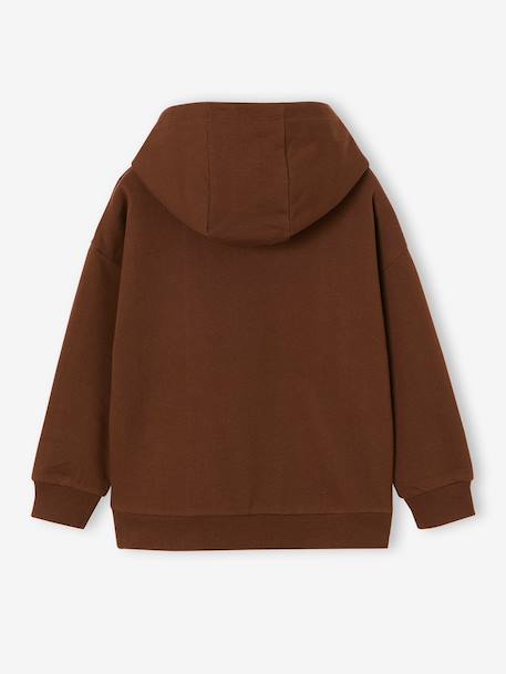 Sweat à capuche Minecraft garçon chocolat 2 - vertbaudet enfant 