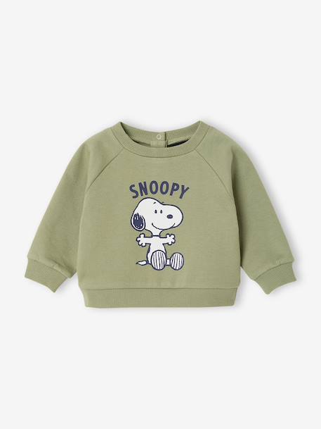 Sweat Snoopy bébé garçon kaki 1 - vertbaudet enfant 