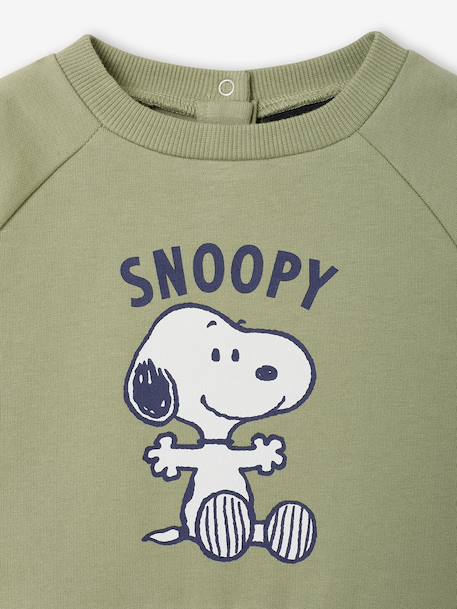 Sweat Snoopy bébé garçon kaki 3 - vertbaudet enfant 