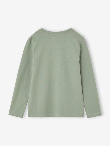Lot de 3 T-shirts manches longues garçon caramel+lilas+rouille+vert sauge 24 - vertbaudet enfant 