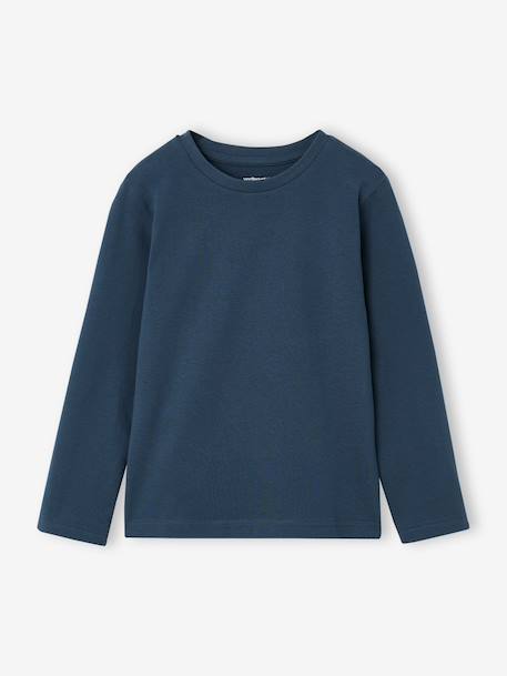 Lot de 3 T-shirts manches longues garçon caramel+lilas+rouille+vert sauge 23 - vertbaudet enfant 