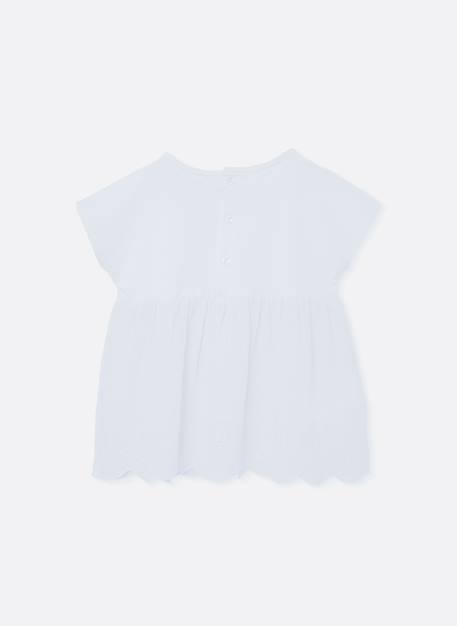 T-shirt fille en coton Blanc 2 - vertbaudet enfant 
