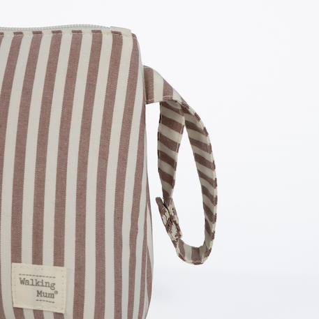Trousse de toilette praliné rayures moka Marron 5 - vertbaudet enfant 