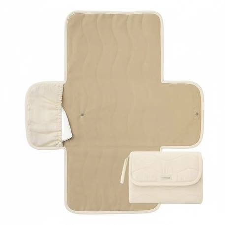 Matelas à langer portable Beige+Rose+Vert 2 - vertbaudet enfant 