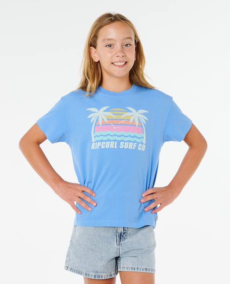 Fille-T-shirt, sous-pull-T-shirt-T-shirt malibu relaxed fille