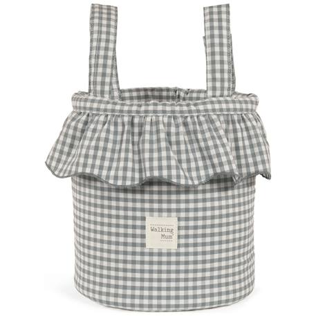 Sac pour poussette praliné vichy matcha Vert 1 - vertbaudet enfant 