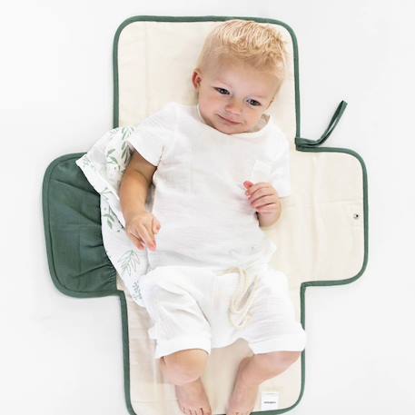 Matelas à langer portable Beige+Rose+Vert 13 - vertbaudet enfant 