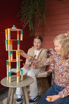 Tour géante en bois fsc - jeu apprentissage  - vertbaudet enfant