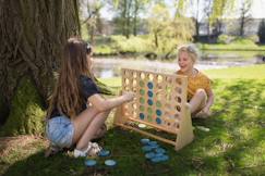 Jouet-Jeux de société-Jeux classiques et de réflexion-4 en ligne géant en bois fsc - jeu de société classique famille - jeu géant