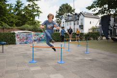 Jouet-Jeux de plein air-Course de haies - 3 obstacles réglables - jeu extérieur enfants