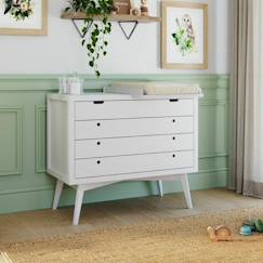 -Commode à langer 4 tiroirs bois massif marley