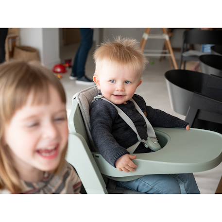 Chaise haute évolutive + tablette evosit Blanc+Gris pierre+Menthe+Noir+Rouille 14 - vertbaudet enfant 