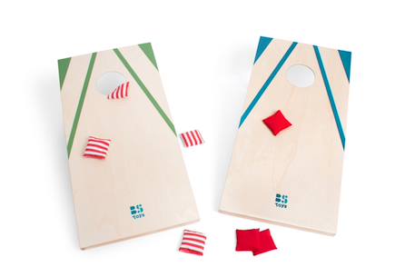 Set cornhole en bois fsc - jeu de lancer et adresse pour enfant - jeu d'extérieur Multicolore 2 - vertbaudet enfant 