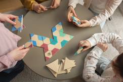 Dominos triangulaires en bois fsc - jeu de société classique enfant  - vertbaudet enfant