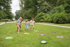 Jouet-Jeux de plein air-Jeu de course aux couleurs - tapis et bâtons colorés - jeu extérieur