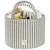 Panier de rangement praliné rayures moka Marron+Vert 4 - vertbaudet enfant 