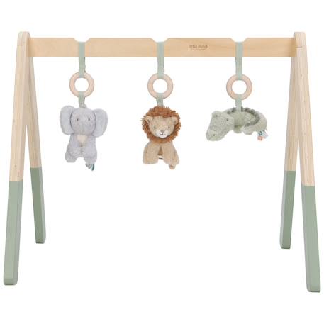 Arche en bois safari friends avec 3 jouets d'activités Marron, vert 1 - vertbaudet enfant 