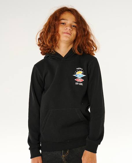 Sweat à capuche search icon enfant Noir 6 - vertbaudet enfant 