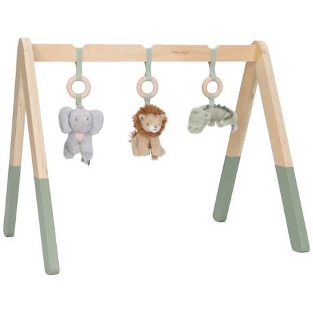 Arche en bois safari friends avec 3 jouets d'activités Marron, vert 5 - vertbaudet enfant 