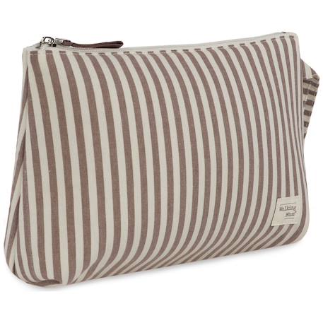 Trousse de toilette praliné rayures moka Marron 2 - vertbaudet enfant 