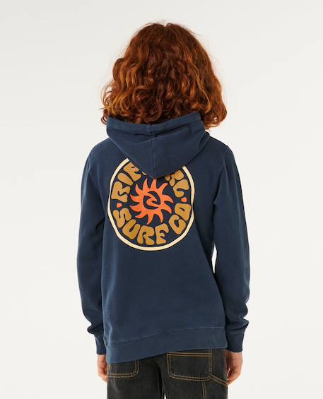 Sweat à capuche pacific rinse enfant Bleu marine foncé 3 - vertbaudet enfant 