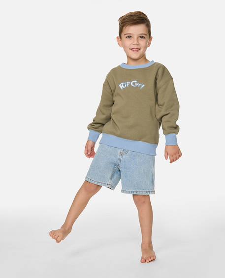 Sweat ride the wave garçon Vert surplus 3 - vertbaudet enfant 