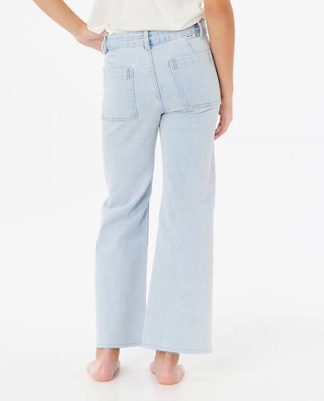 Jean denim holiday filles Bleu clair 3 - vertbaudet enfant 
