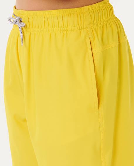 Short de bain boardshort volley daily   enfant Aqua+Jaune flamboyant+Noir 11 - vertbaudet enfant 