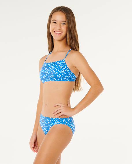 Maillot de bain ensemble surf puff floral 3 pièces fille Bleu profond 3 - vertbaudet enfant 