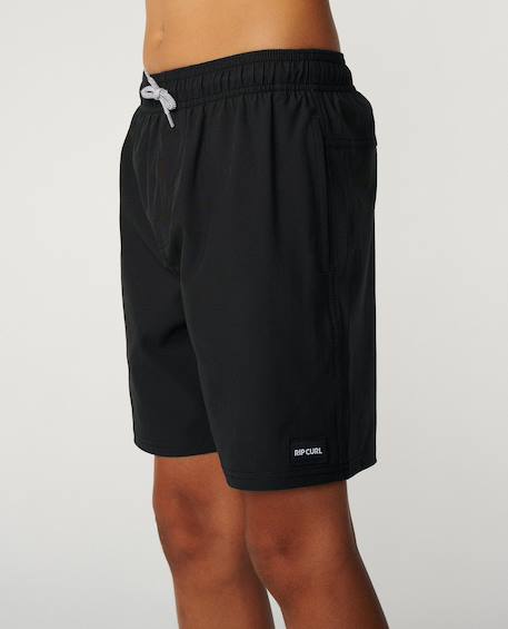 Short de bain boardshort volley daily   enfant Aqua+Jaune flamboyant+Noir 14 - vertbaudet enfant 