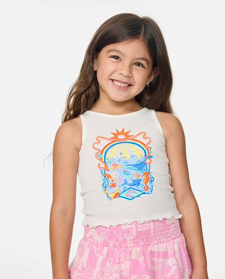 Fille-T-shirt, sous-pull-T-shirt-Débardeur surf magic fille