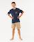T-shirt à manches courtes pacific rinse circle enfant Bleu marine foncé+Ochre 6 - vertbaudet enfant 