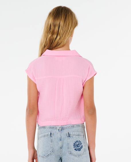 Haut premium woven fille Rose vif 3 - vertbaudet enfant 