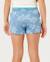Short chambray floral fille Bleu délavé 3 - vertbaudet enfant 