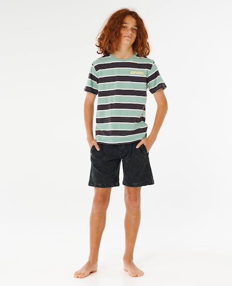 Short epic knit garçon Denim délavé+Noir délavé 10 - vertbaudet enfant 