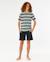 Short epic knit garçon Denim délavé+Noir délavé 10 - vertbaudet enfant 