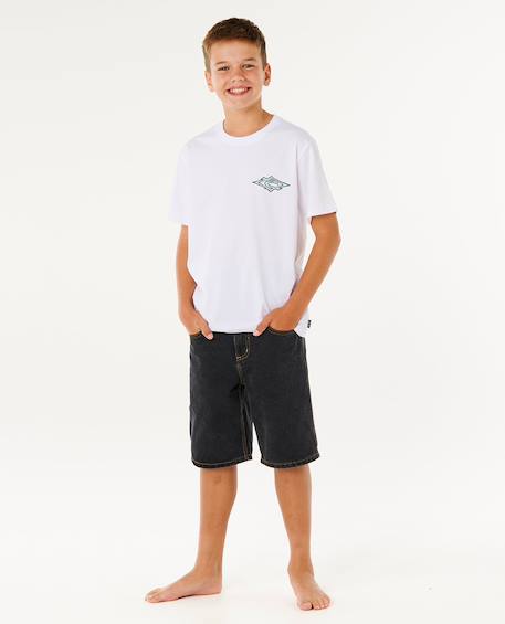 T-shirt hazey days garçon Blanc+Denim délavé 6 - vertbaudet enfant 