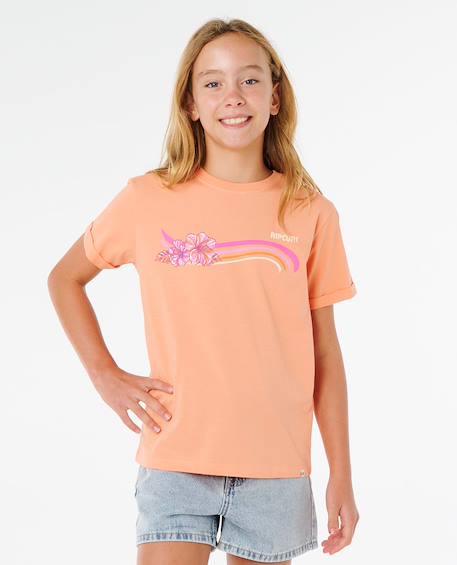 T-shirt molokai crew fille Saumon 1 - vertbaudet enfant 