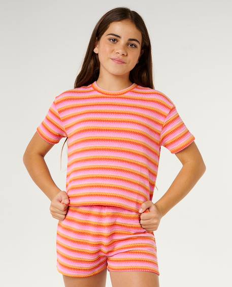 T-shirt tropical dawn bobbi fille Mandarine 6 - vertbaudet enfant 