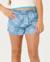 Short chambray floral fille Bleu délavé 1 - vertbaudet enfant 