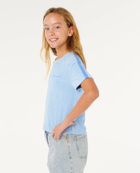 T-shirt sunshine squad terry fille Bleu clair 2 - vertbaudet enfant 